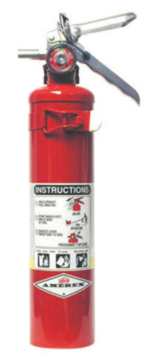 Amerex¬Æ 2.5 Pound Stored Pressure ABC Dry Chemical 1A:10B:C Multi-Purpose Fire Extinguisher For Class A, B And C Fires With Anodized Aluminum Valve, Wall Bracket And Nozzle
