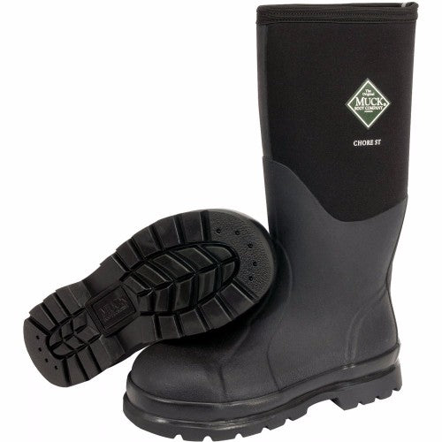 Servus¬Æ by Honeywell Size 10 Muck¬Æ Chore Black 16" Insulated Neoprene And CR Flex-Foam Boots With Vibram Outsole, Steel Toe, And EVA Sock Liner
