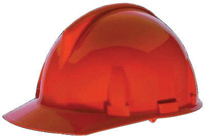MSA Orange TopGard¬Æ Polycarbonate Cap Style Hard Hat With Fas Trac¬Æ Ratchet Suspension