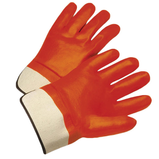 Radnor¬Æ Large Orange PVC Jersey Lined Cold Weather Gloves With Safety Cuffs