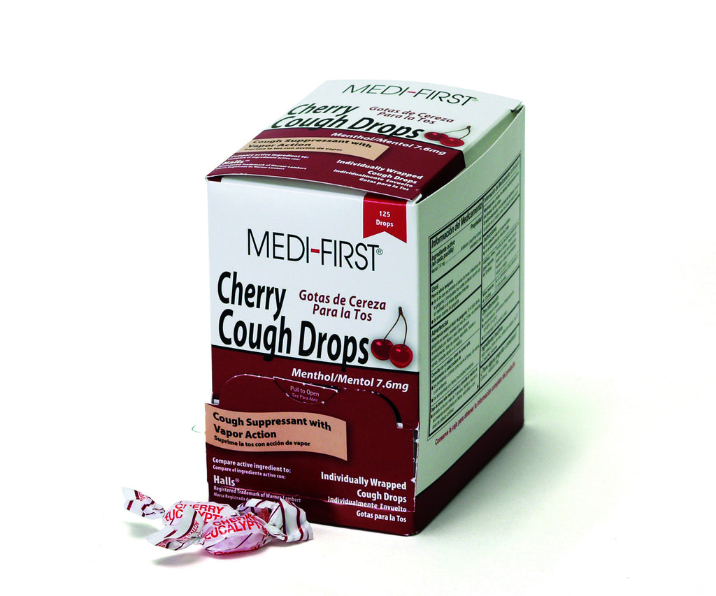 Cherry Cough Drops 125ct Box — Maverick Fire & Safety