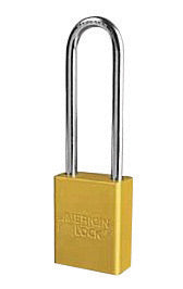 American Lock¬Æ Yellow 1 1/2" X 3/4" Aluminum Safety Lockout Padlock With 1/4" X 3" X 3/4" Shackle (6 Locks Per Set, Keyed Differently)