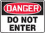 Accuform Signs¬Æ 10" X 14" Black, Red And White 0.055" Plastic Admittance And Exit Sign "DANGER DO NOT ENTER" With 3/16" Mounting Hole And Round Corner