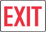 Accuform Signs¬Æ 10" X 14" Red And White 0.055" Plastic Admittance And Exit Sign "EXIT" With 3/16" Mounting Hole And Round Corner