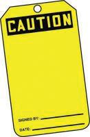 Accuform Signs¬Æ 5 7/8" X 3 1/8" PF-Cardstock Accident Prevention Blank Tag CAUTION (25 Per Pack)