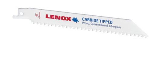6" X 3/4" X .050" Lenox® Straight Cutting Reciprocating Saw Blade With 6 Teeth Per Inch, Package Size: 120 Each