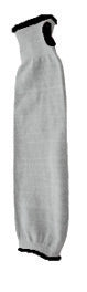 Ansell Wide 18" Light Gray And Black HyFlex¬Æ 13 Gauge HPPE Cut Resistant Knitted Sleeve With Elastic Closure On Both Ends And Thumb Slot