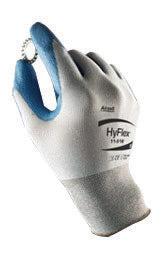 Ansell Size 11 HyFlex¬Æ 11-518 18 Gauge Ultra Light Duty Cut Resistant Blue Polyurethane Palm Coated Work Gloves With Blue Dyneema¬Æ, Diamond Technology Fiber, Spandex¬Æ And Nylon Liner And Knit Wrist