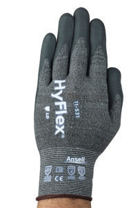 Ansell Size 8 HyFlex 18 Gauge HPPE/Nylon/Spandex Cut Resistant Gloves With Nitrile Coated Palm