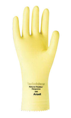 Ansell Size 10 Natural Technicians‚Ñ¢ 12" 13 mil Unsupported Natural Rubber Latex And Neoprene Light Duty Chemical Resistant Gloves With Pebble Embossed Grip Finish And Pinked Cuff