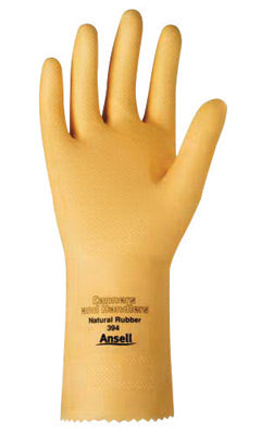 Ansell Size 10 Natural Canners And Handlers‚Ñ¢ 12" 20 mil Unsupported Natural Rubber Latex Medium Duty Chemical Resistant Gloves With Pebble Embossed Grip Finish And Pinked Cuff