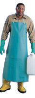 Ansell 33" X 49" Green CPP‚Ñ¢ 18 mil Vinyl Heavy Duty Chemical Protection Apron With Stomach Patch
