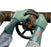 Ansell Size 8 Green Scorpio® 12" Interlock Knit Lined 15 mil Neoprene Fully Coated Heavy Duty Chemical Resistant Gloves With Rough Finish And Gauntlet Cuff