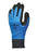 SHOWA‚Ñ¢ Size 9 306 13 Gauge Black Dual Foam Latex Fully Dipped Coated Worked Glove With Seamless Blue Knit Nylon And Polyester Liner And Knit Wrist