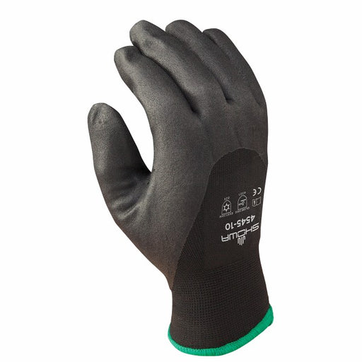 SHOWA‚Ñ¢ Size 8 Black Zorb-IT¬Æ And BLACK-ICE‚Ñ¢ Nitrile Palm And Knuckle Coated Acrylic Fleece Lined Cold Weather Gloves With Knit Wrist