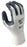 SHOWA™ Size 8 Zorb-IT® Extra Abrasion Resistant Gray Nitrile Dipped Palm Coated Work Gloves With White Seamless Nylon And Polyester Knit Liner And Elastic Cuff