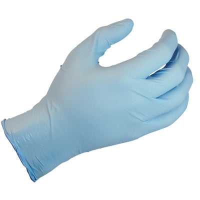 SHOWA‚Ñ¢ X-Large Blue 9 1/2" 4 mil Nitrile Ambidextrous Economy Grade Powder-Free Disposable Gloves With Pebbled Finish And Rolled Cuff (100 Each Per Box)