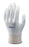 SHOWA Best¨ Glove Large 13 Gauge Abrasion Resistant White Polyurethane Palm Coated Work Gloves With White Seamless Nylon Knit Liner And Knit Wrist