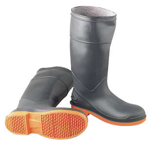 Onguard Industries Size 10 SureFlex‚Ñ¢ Gray 16" PVC Chemical Resistant Knee Boots With Safety-Loc‚Ñ¢ Orange Outsole, Steel Toe And Removable Insole