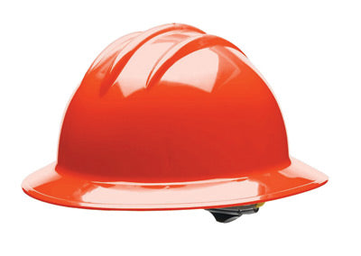 Bullard¬Æ Orange HDPE Full Brim Hard Hat With 6 Point Rachet Suspension
