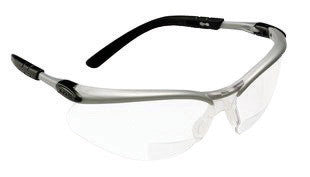 3M BX 2.5 Diopter Safety Glasses With Silver Black Nylon Frame And Clear Polycarbonate Anti-Fog Lens