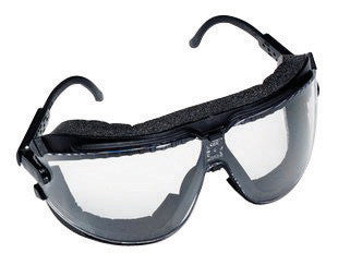 3M Lexa GoggleGear Medium Impact Dust Goggles With Black Adjustable Temple Foam Lined Frame, Clear DX Anti-Fog Anti-Scratch Hard Coat Lens And Standard Bridge