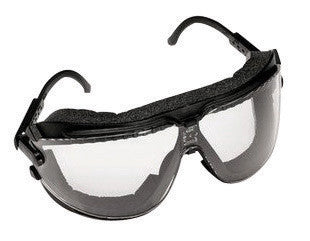 3M Lexa GoggleGear Large Impact Dust Goggles With Black Adjustable Temple Foam Lined Frame, Clear DX Anti-Fog Anti-Scratch Hard Coat Lens And Standard Bridge