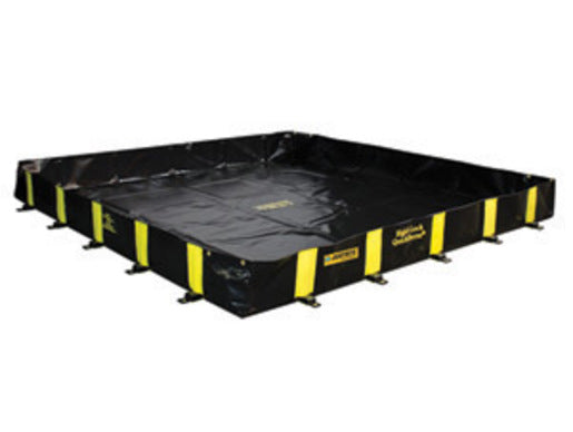 Justrite Manufacturing Co 8' X 8' X 12" QUICKBERM¬Æ Black And Yellow PVS Coated Fabric Rigid-Lock Spill Containment Berm With Spill Capacity Of 475 Gallons