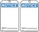 Accuform Signs¬Æ 5 7/8" X 3 1/8" 15 mils RP-Plastic Accident Prevention Blank Tag NOTICE (25 Per Pack)