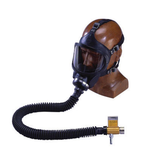 MSA Full Face Constant Flow Airline Respirator Assembly (Includes Black Medium Hycar Ultravue¬Æ Full Facepiece, Hose, Web Support Belt, Snap-Tite Aluminum Quick-Disconnect And High Pressure Control Valve)