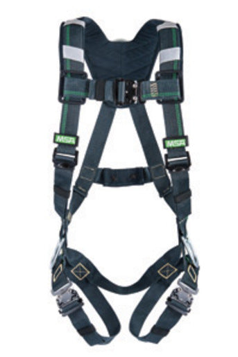 MSA X-Large EVOTECH¬Æ Arc Flash Full-Body Harness With Back Steel D-Ring, Quick Connect-Leg Straps And Shoulder Padding