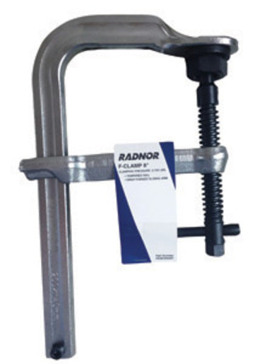 Radnor¬Æ 8" Metal Heavy Duty Floor Clamp With Tempered Rail And Drop-Forged Sliding Arm