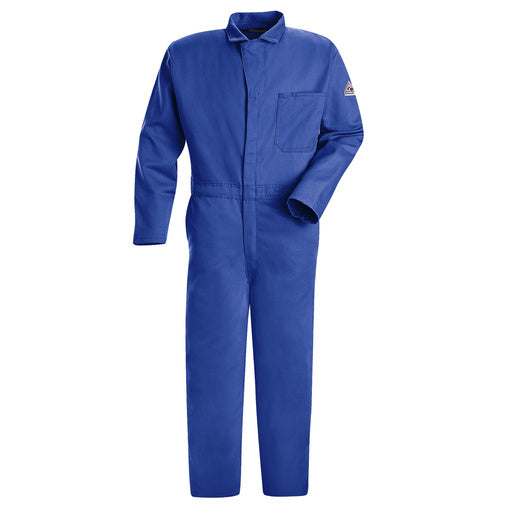 Bulwark¬Æ 52" Royal Blue Cotton Flame Resistant Coverall With Zipper Closure