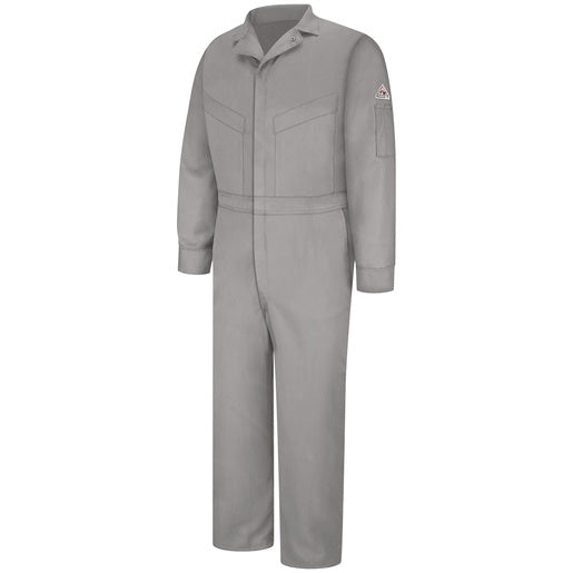 Bulwark¬Æ 52" Grey Cotton Excel FR¬Æ ComforTouch‚Ñ¢ Nylon Flame Resistant Coverall With Zipper Closure