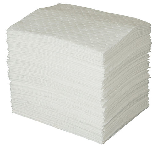 Brady¬Æ 15" X 19" SPC‚Ñ¢ White 1-Ply Meltblown Polypropylene Dimpled Perforated Heavy Weight Sorbent Pad (100 Per Bale)