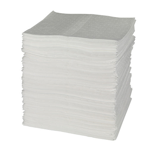 Brady¬Æ 15" X 19" SPC‚Ñ¢ White 1-Ply Meltblown Polypropylene Dimpled Perforated Light Weight Double Coverage Sorbent Pad (200 Per Bale)