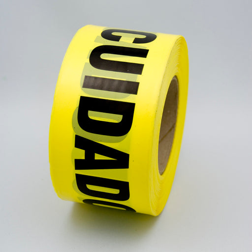 Radnor¬Æ 3" X 1000' Yellow 2 mil Bilingual Barricade Tape "Caution Cuidado"