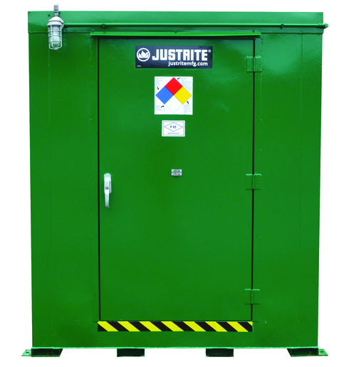 Justrite¬Æ Green Agri-Turf‚Ñ¢ Heavy Gauge Steel Outdoor Safety Locker With (9) Shelves And (1) Door
