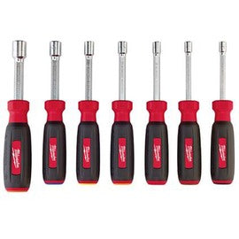 Milwaukee® 7 Red/Black Metal, Plastic And Rubber Nut Driver Set