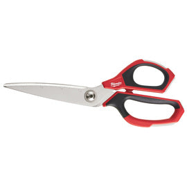 Milwaukee® 9" Red/Black Metal, Plastic And Rubber Straight Scissors