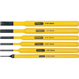 Stanley® Powder Coated Hardened Steel 6 Piece Punch Kit