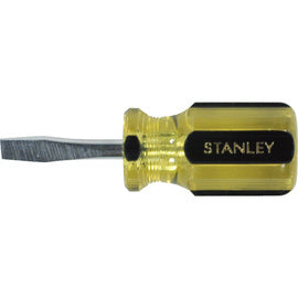 Stanley® 1/4" X 1 1/2" Chrome Plated CONTRACTOR GRADE™ 100 Plus® Stubby Screwdriver With Plastic Handle