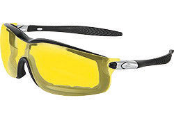 Crews¬Æ Rattler‚Ñ¢ Safety Glasses With Black Nylon Frame, Amber Polycarbonate Duramass¬Æ Anti-Fog Anti-Scratch Lens And Adjustable Head Band