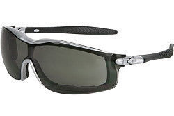 Crews¬Æ Rattler‚Ñ¢ Safety Glasses With Silver Nylon Frame, Gray Polycarbonate Duramass¬Æ Anti-Fog Anti-Scratch Lens And Adjustable Head Band