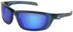 Crews¬Æ USS Defense¬Æ Safety Glasses With Trans Dark Blue Polycarbonate Frame Blue Diamond Polycarbonate BossMan‚Ñ¢ Mirrored, Anti-ScratchDual Lens, TPR Nose Piece, Bayonet Temple, Breakaway Cord And Cleaning Bag