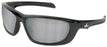 Crews¬Æ USS Defense¬Æ  Safety Glasses With Black Polycarbonate Frame Silver Polycarbonate BossMan‚Ñ¢ Mirrored Anti-Scratch Lens, TPR Nose Piece, Bayonet Temple, Breakaway Cord And Cleaning Bag