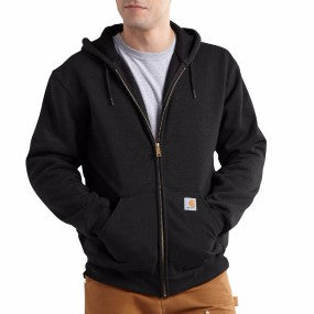 Carhartt¬Æ 2X Regular Black Rutland Thermal Lined 12 Ounce Cotton And Polyester Water Repellent Sweatshirt With Front Zipper Closure