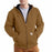 Carhartt¬Æ Large Tall Carhartt Brown Rutland Thermal Lined 12 Ounce Cotton And Polyester Water Repellent Sweatshirt With Front Zipper Closure, Triple Stitched Seam, Attached Hood And (2) Pockets