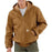 Carhartt¨ Large Regular Brown Polyester Thermal Lined 12 Ounce Heavy Weight Cotton Duck Active Jacket With Front Zipper Closure Triple-Stitched Seams (2) Large Hand-Warmer Pockets, (2) Inside Pockets And Attached Hood