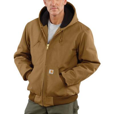 Carhartt¨ 3X Tall Brown Flannel Quilt Body Nylon Quilt Sleeves Lined 12 Ounce Heavy Weight Cotton Duck Active Jacket With Front Zipper Closure Triple-Stitched Seams (2) Lower Front Pockets And (2) Inside Pockets